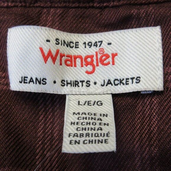 WRANGLER Ladies Brown Rust Plaid Blouse Sz L (12-14) Popover Tunic Shirt Top NWT - Picture 5 of 13